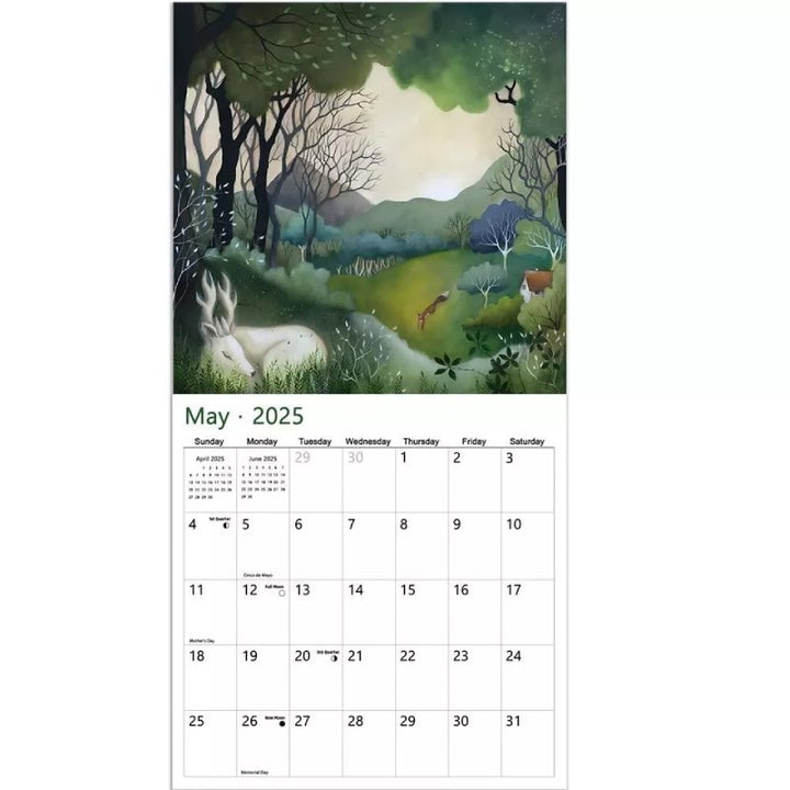 2025 Fairy Tale Forest Lunar Calendar 12 Months Calendars New Year Gift