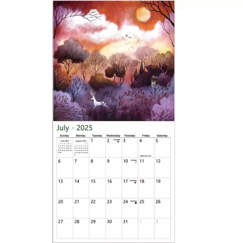 2025 Fairy Tale Forest Lunar Calendar 12 Months Calendars New Year Gift