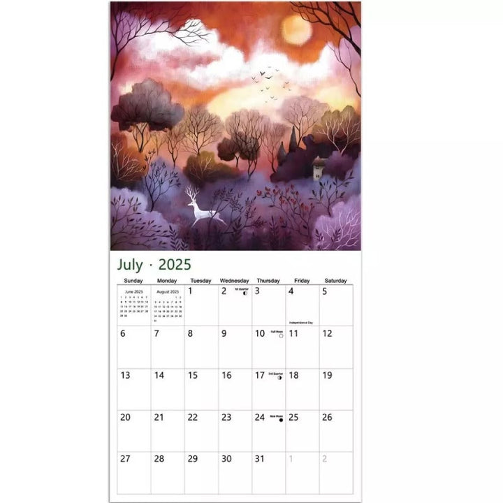 2025 Fairy Tale Forest Lunar Calendar 12 Months Calendars New Year Gift