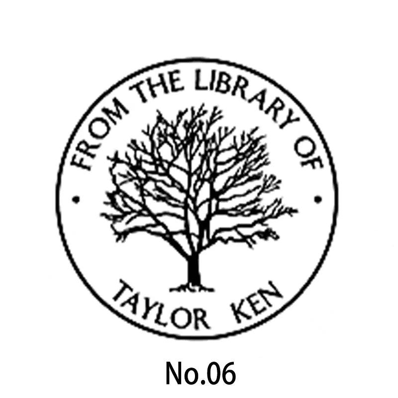 Personalized Tree Of Life Embosser Stamp With Name And Text