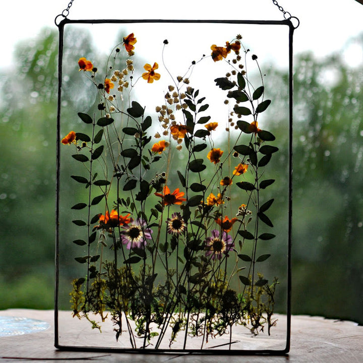 Unique Artificial Flower Hanging Suncatcher Home Deorations Dried Flower Bouquet