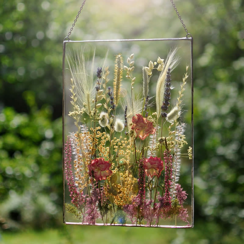Unique Artificial Flower Hanging Suncatcher Home Deorations Pressed Flowers Ornament