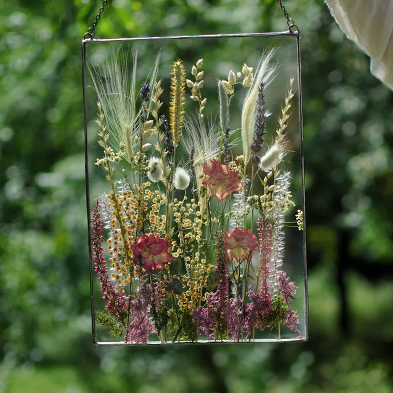 Unique Artificial Flower Hanging Suncatcher Home Deorations Pressed Flowers Ornament