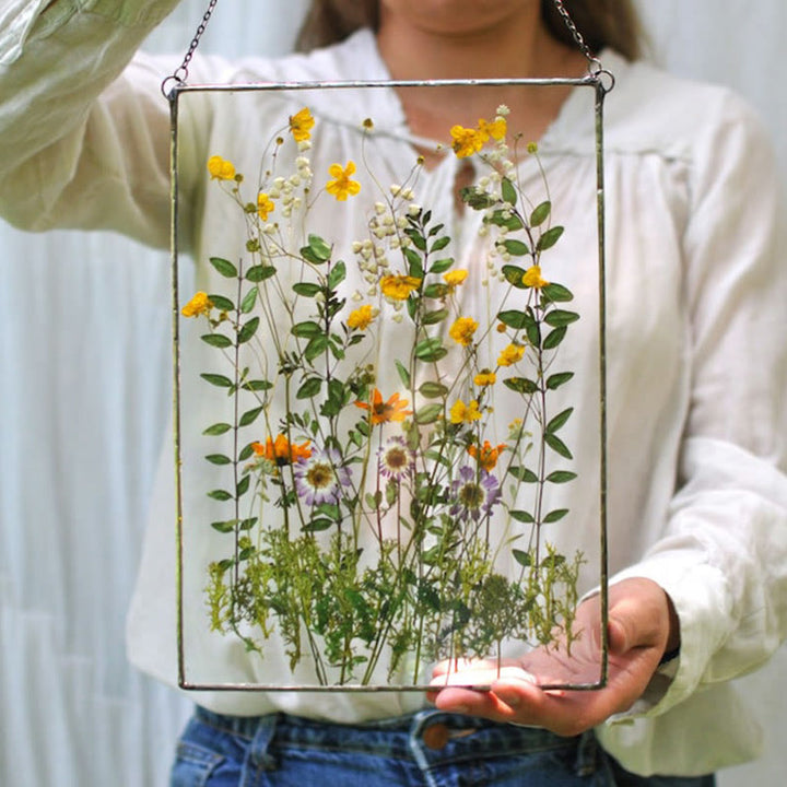 Unique Artificial Flower Hanging Suncatcher Home Deorations Dried Flower Bouquet
